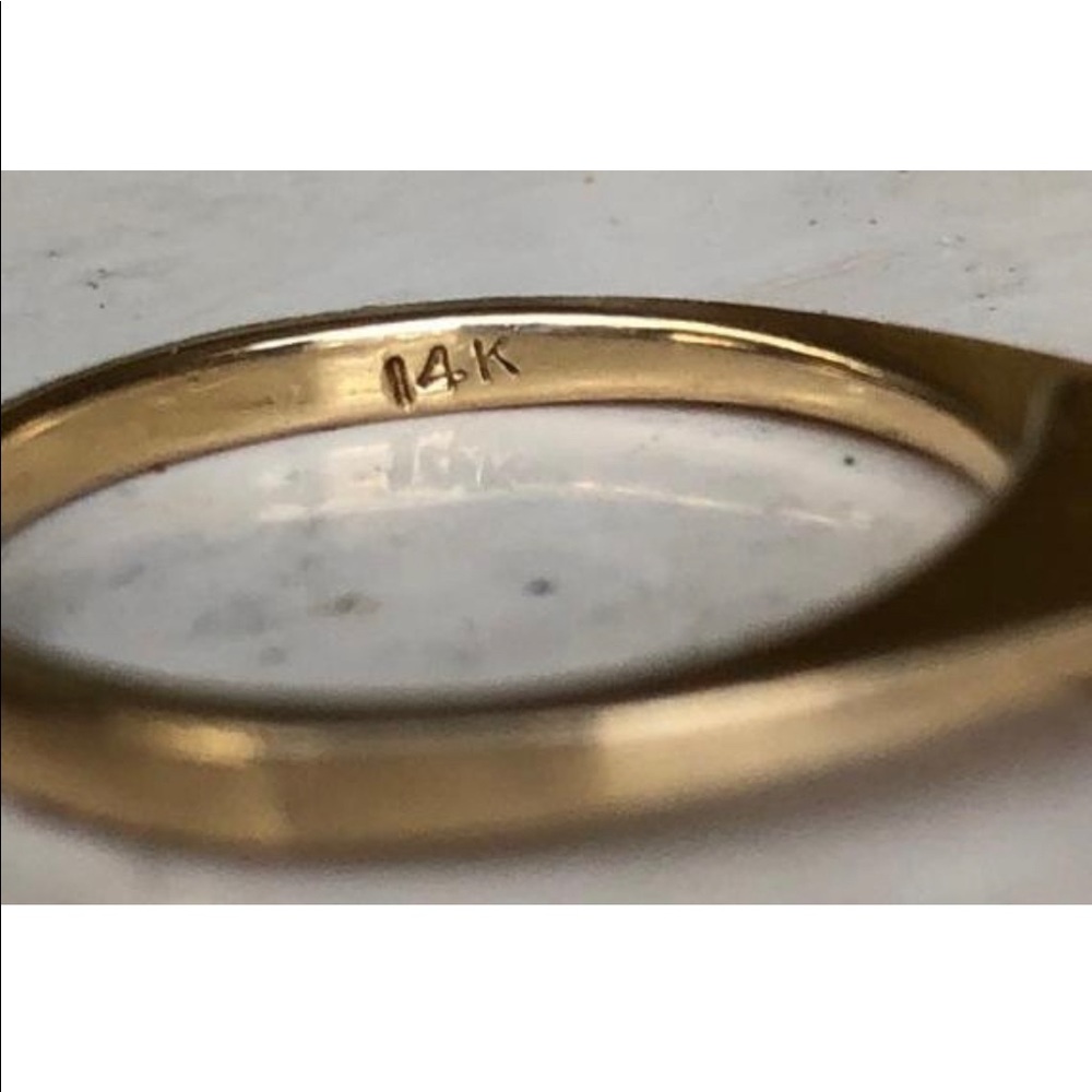 14k Solid Gold Ruby Spinel Ring Mid Century - image 4